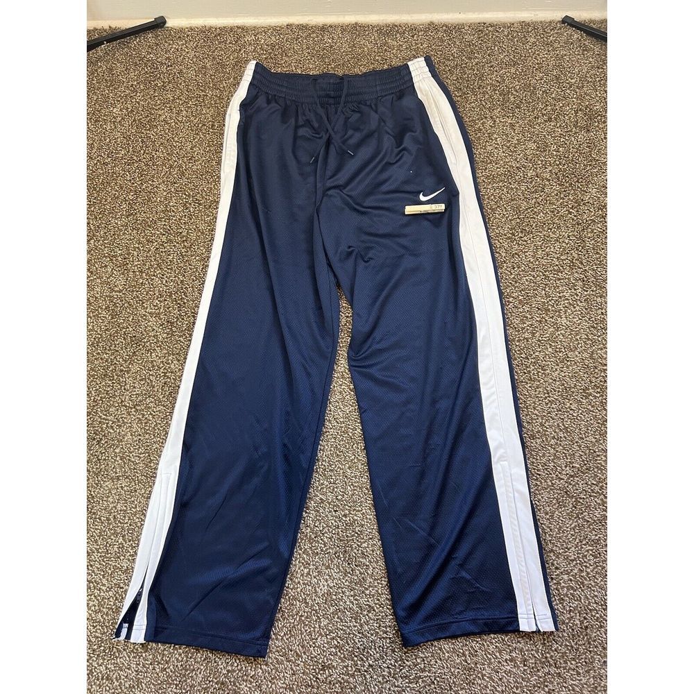 Vintage Nike Y2K Navy Blue Jersey‎ Type Pants Joggers Men's Size XL X-Large